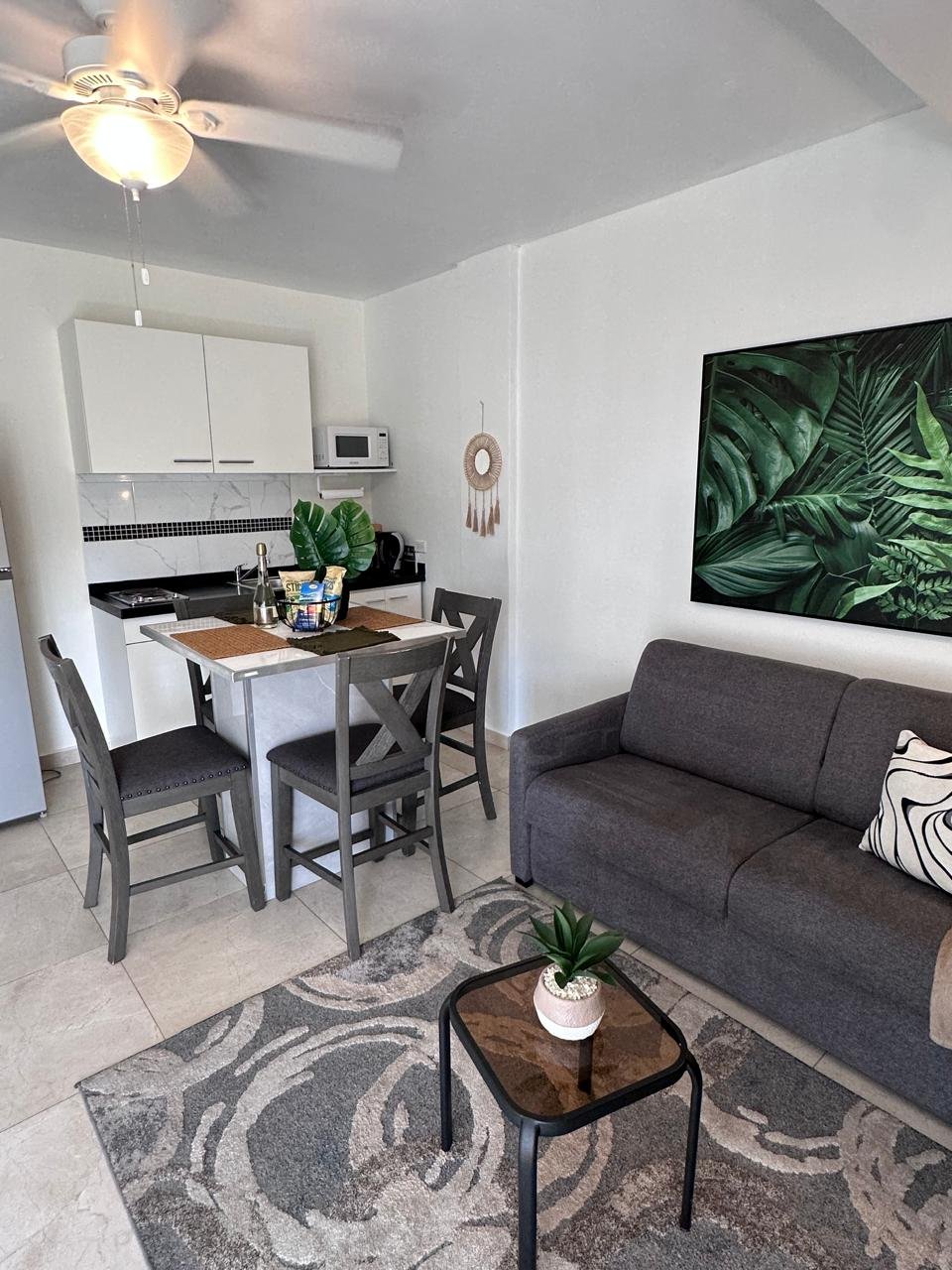 Dining area and kitchen
